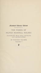 The works of Oliver Wendell Holmes (Volume 5)