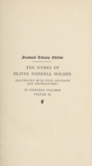 The works of Oliver Wendell Holmes (Volume 9)