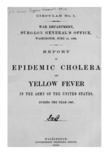 Report on epidemic cholera and yellow fever in the Army of the United States, during the year 1867