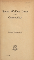 Social welfare laws of Connecticut: revised through 1943