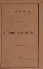 Proceedings in behalf of the Morton testimonial