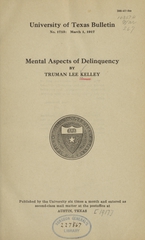 Mental aspects of delinquency