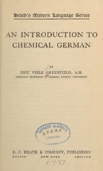 An introduction to chemical German