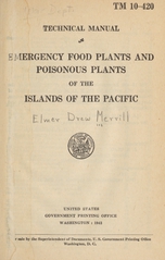 Emergency food plants and poisonous plants on the islands of the Pacific
