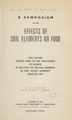 A symposium on the effects of soil elements on food