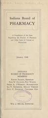A compilation of the laws regulating the practice of pharmacy and other laws of interest to pharmacists, January, 1948