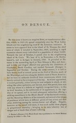 On dengue: its history, pathology, and treatment