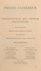 Priced catalogue of pharmaceutical and chemical preparations