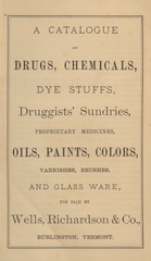 A catalogue of drugs, chemicals, dye stuffs, druggists' sundries, proprietary medicines, oils, paints, colors, varnishes, brushes, and glass ware
