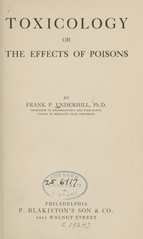 Toxicology, or, The effects of poisons
