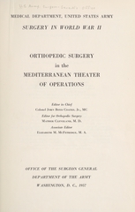 Orthopedic surgery in the Mediterranean Theater of Operations