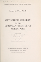 Orthopedic surgery in the European theater of operations