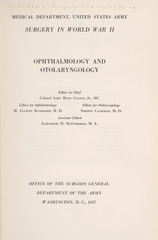 Ophthalmology and otolaryngology
