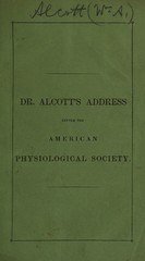An address delivered before the American Physiological Society, March 7, 1837