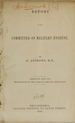 Report of the Committee on Military Hygiene