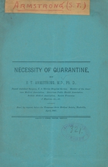 Necessity of quarantine