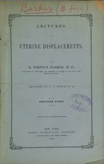 Lectures on uterine displacements