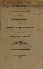 Address delivered in Castleton, December 2, 1823, at the commencement of the Vermont Academy of Medicine, connected with Middlebury College