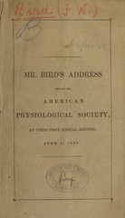 Physiological reform: an address, delivered before the American Physiological Society, at their first annual meeting, June 1, 1837