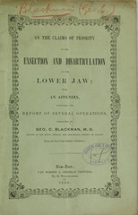 On the claims of priority in the exsection and disarticulation of the lower jaw: with an appendix, containing the report of several operations