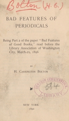 Bad features of periodicals