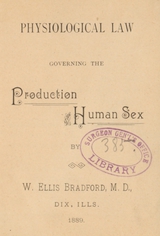 Physiological law governing the production of the human sex