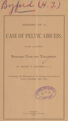 Report of a case of pelvic abscess, with autopsy: remarks upon the treatment