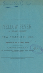 Yellow fever, or "yellow jaundice" in New Orleans in 1882: disputed case of Louis (or Ludwig) Deschler