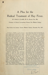 A plea for the radical treatment of hay fever