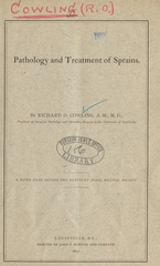 Pathology and treatment of sprains