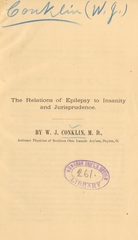 The relations of epilepsy to insanity and jurisprudence