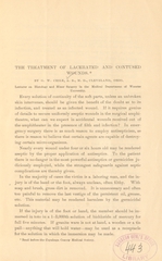 The treatment of lacerated and contused wounds