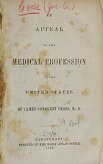 An appeal to the medical profession of the United States