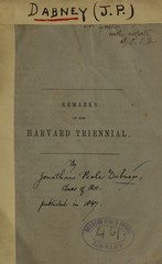 Remarks on the Harvard triennial