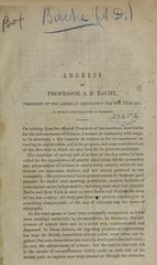 Address of Professor A. D. Bache, President of the American Association for the year 1851: on retiring from the duties of President