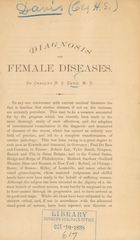 Diagnosis of female diseases