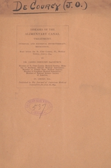 Diseases of the alimentary canal, treatment: internal and external hydrotherapy, medication : read before the St. Clair County. Ill., Medical Society, June 7, 1894