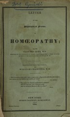 Letter to the physicians of France on homoeopathy