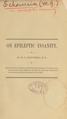 On epileptic insanity