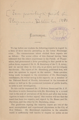 Fever prevailing in parish of Plaquemines, September, 1880