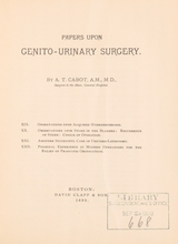 Papers upon genito-urinary surgery