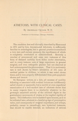 Athetosis, with clinical cases
