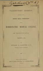 Valedictory address delivered at the seventh annual commencement of the Homoeopathic Medical College of Pennsylvania, March 1, 1855