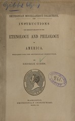 Instructions for research relative to the ethnology and philology of America