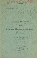 Lithaemic affections of the skin and mucous membranes