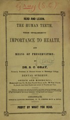 The human teeth, their developement, importance to health, and means of preservation