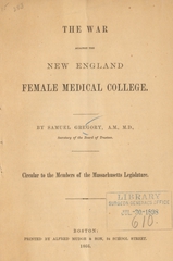 The war against the New England Female Medical College