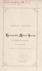 Annual address to the Homoeopathic Medical Society of Pennsylvania
