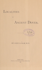 Localities in ancient Dover