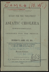 Rules for the treatment of Asiatic cholera homoeopathically: intended for the people